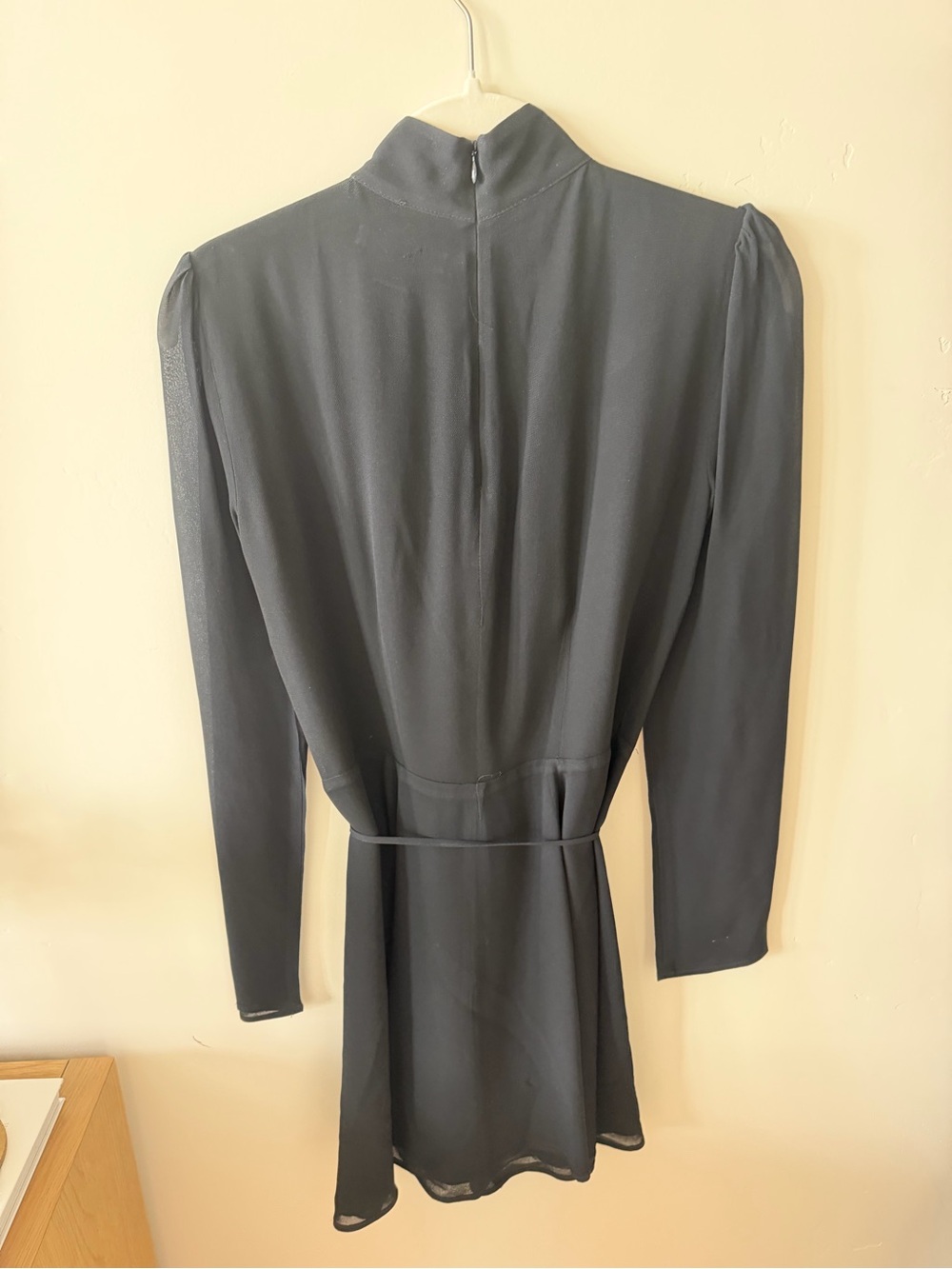Reformation Black Long-Sleeve Keyhole Mini Dress - Picture 4 of 5